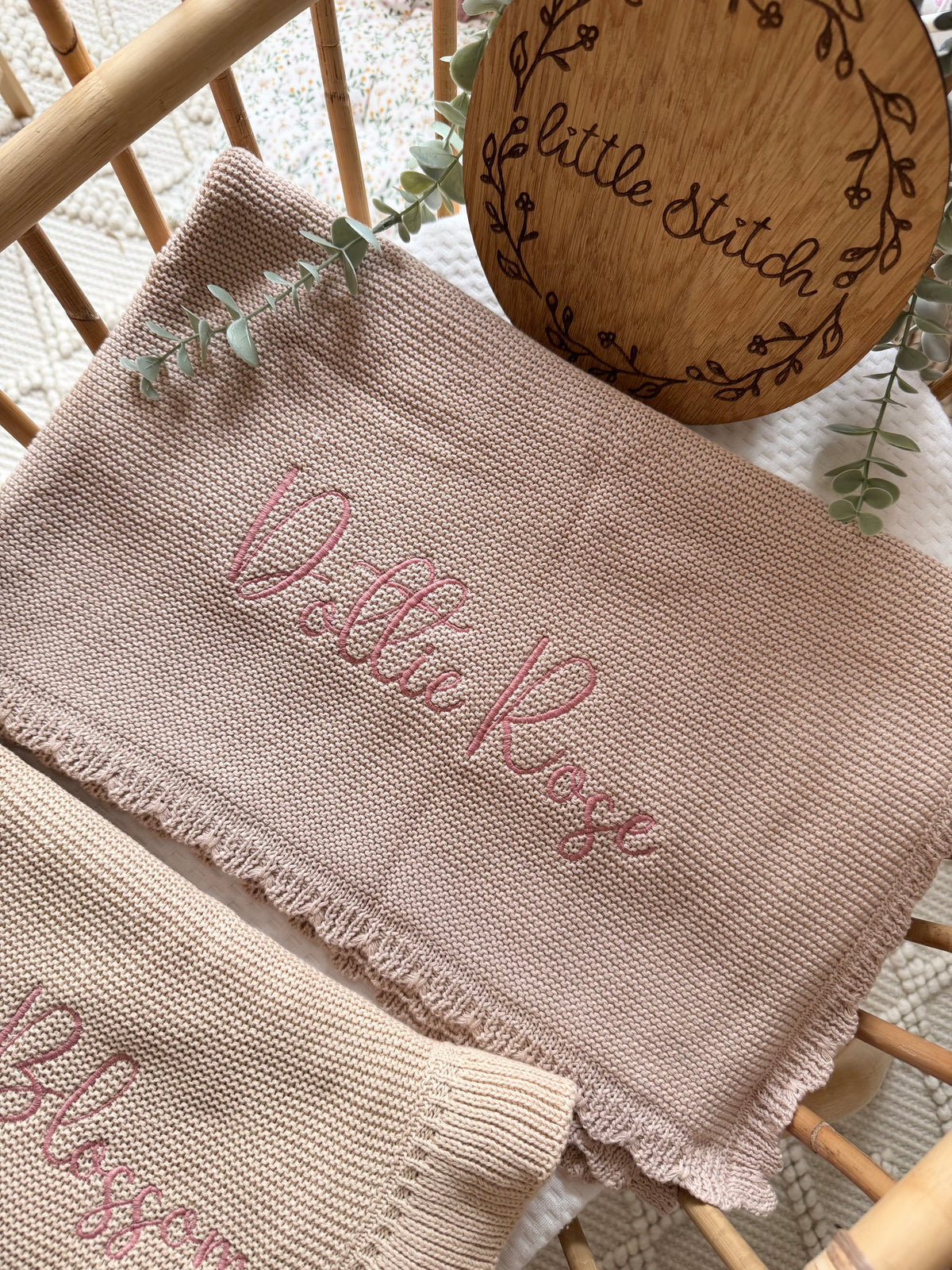 Small scallop edge blanket - plain name