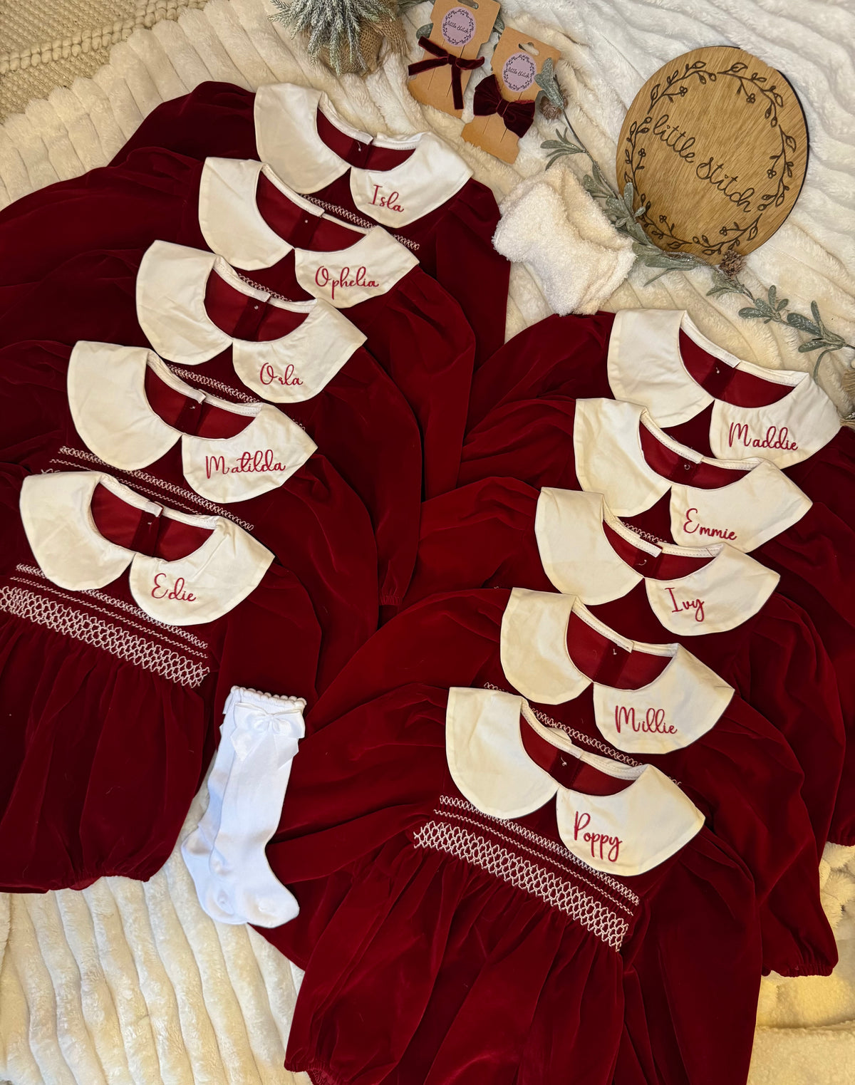 Velvet red romper
