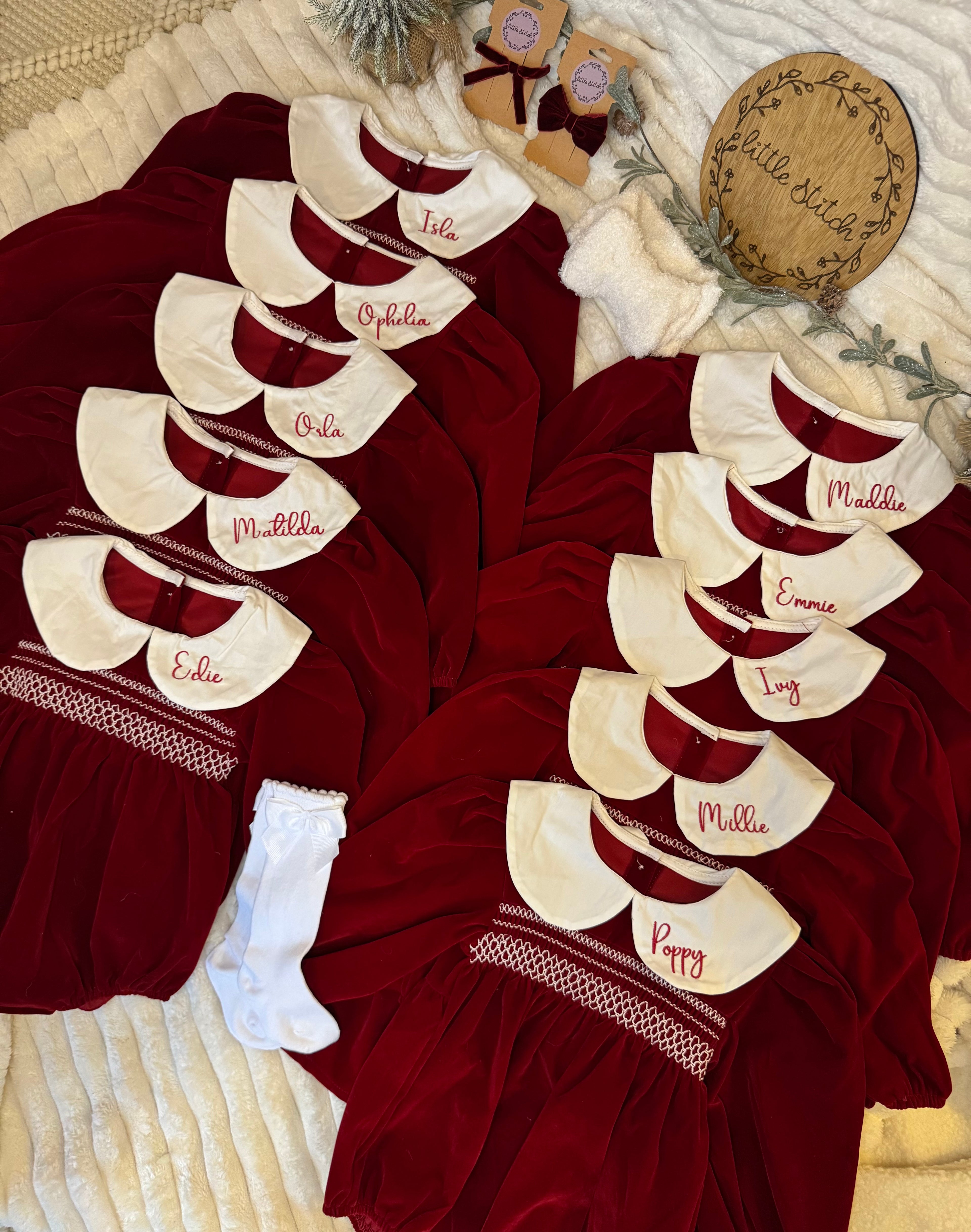 Velvet red romper