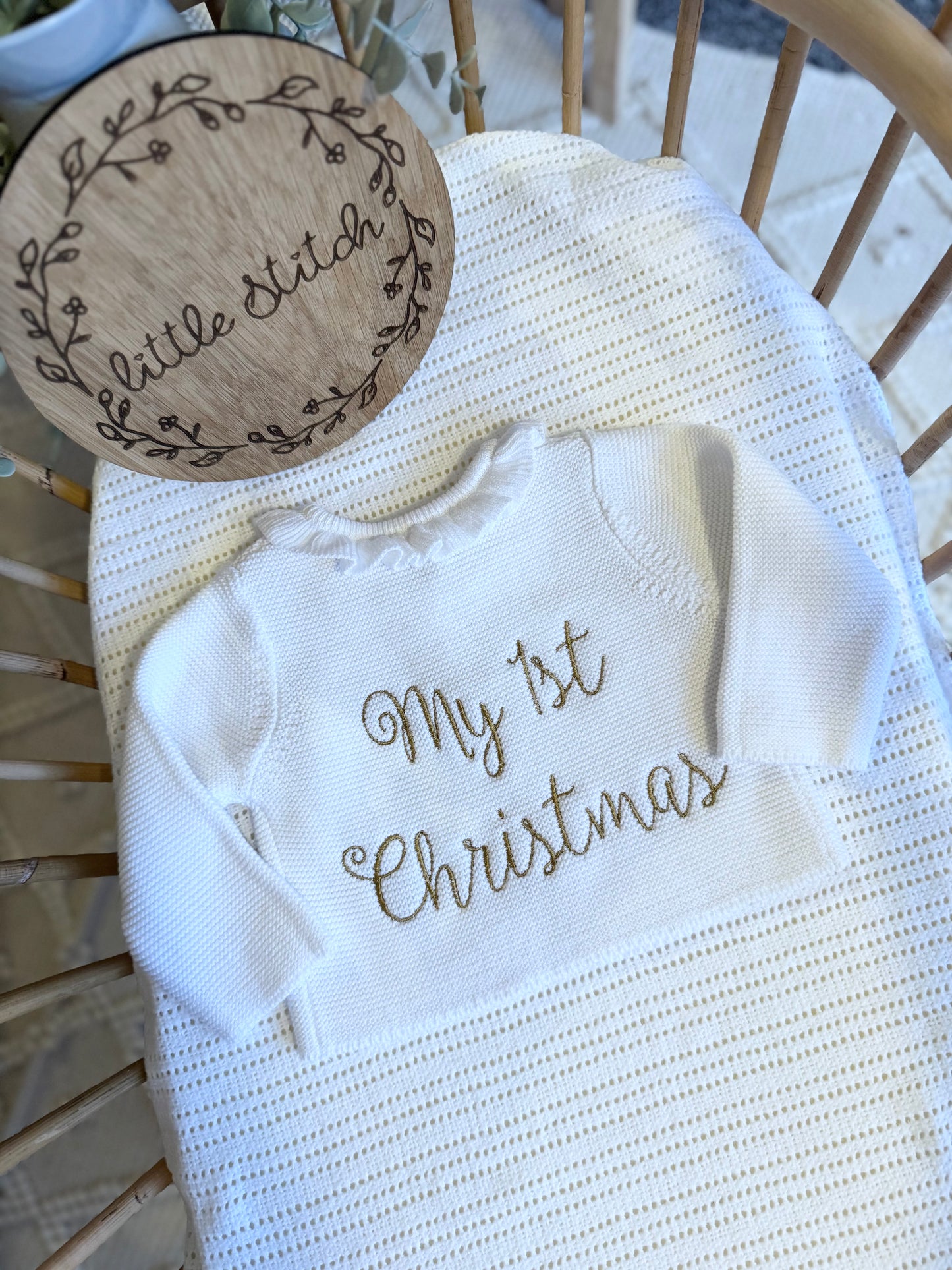 My first Christmas cardigan