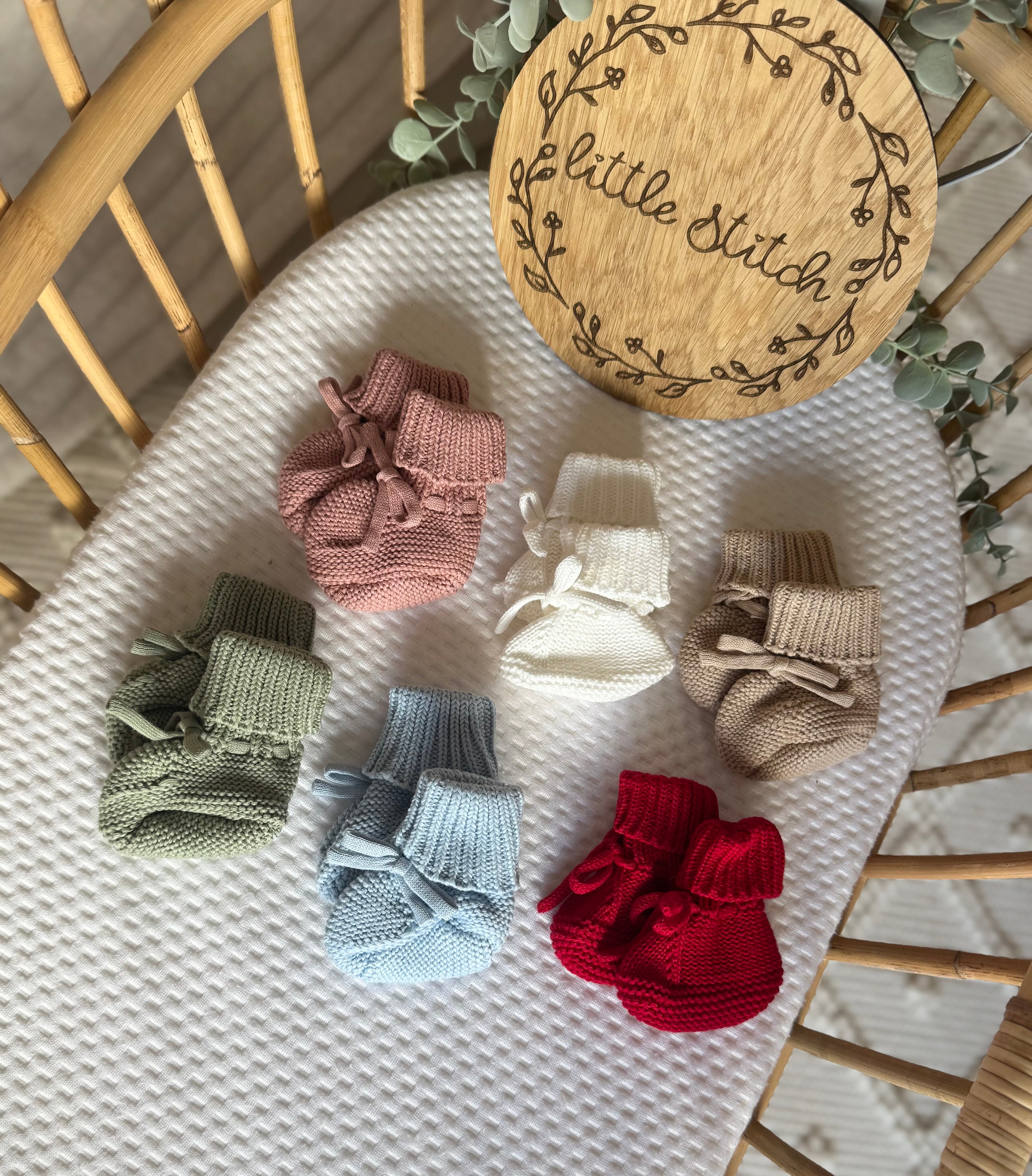 Tie booties