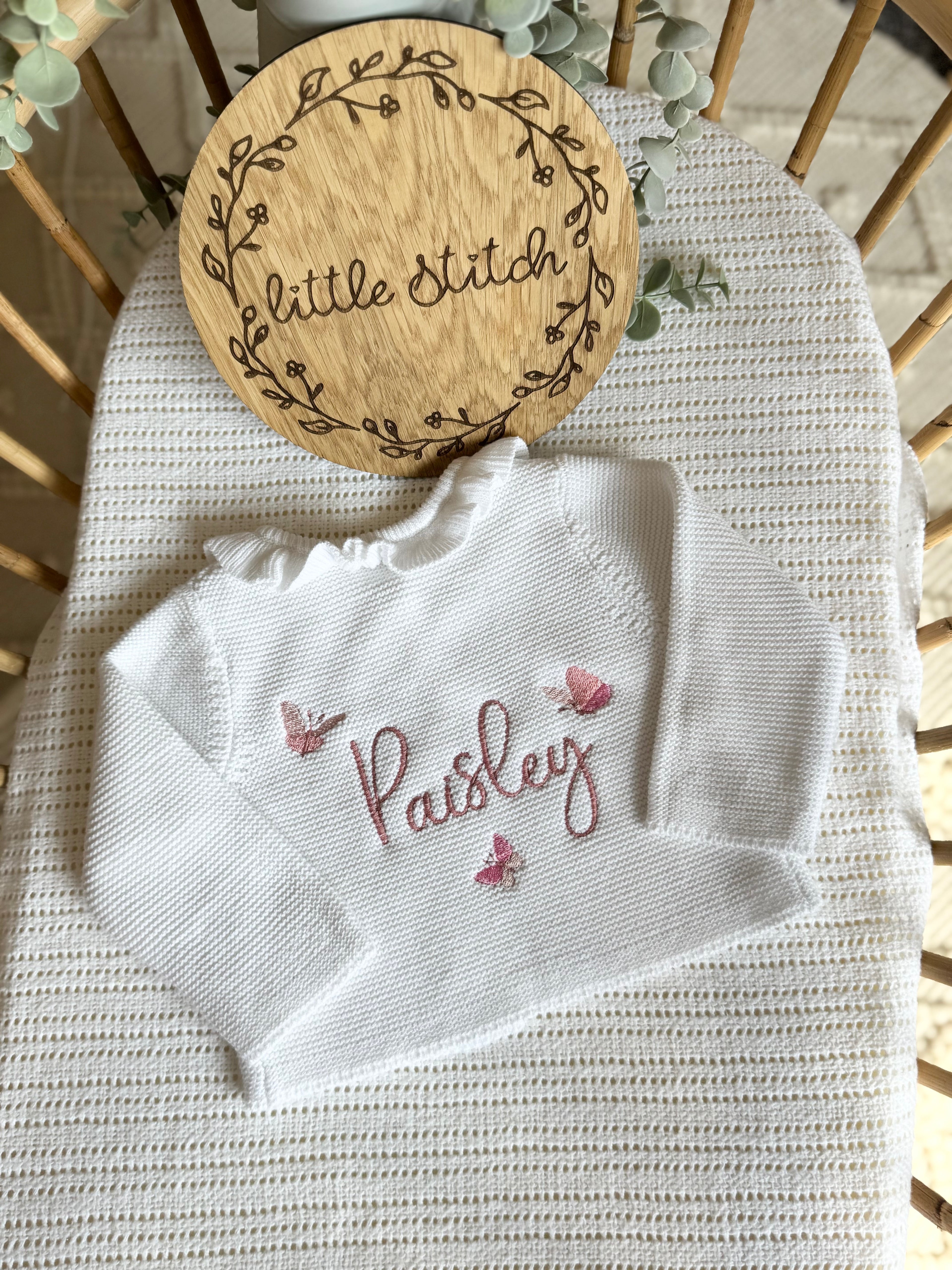 Butterfly name cardigan
