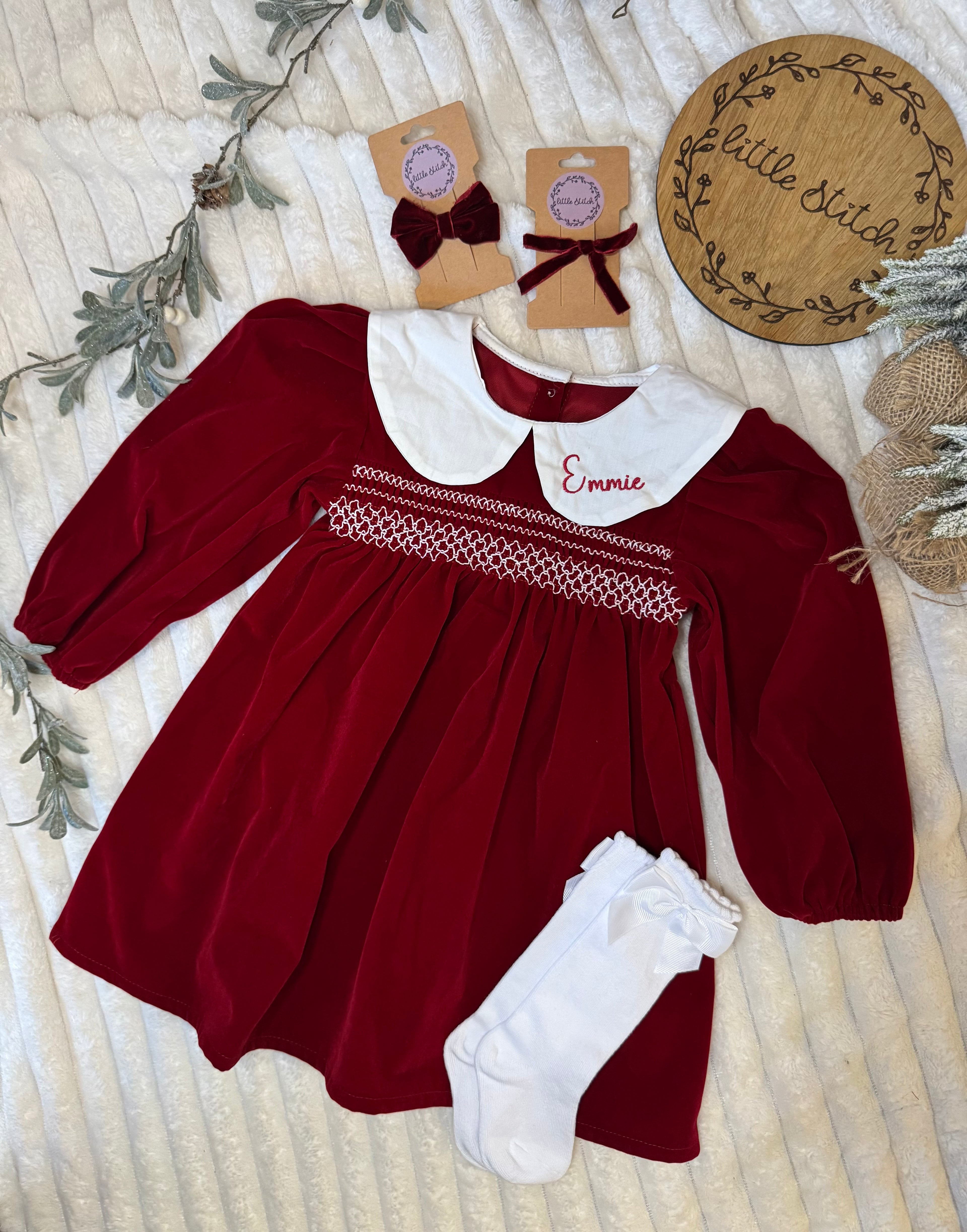 Velvet red dress