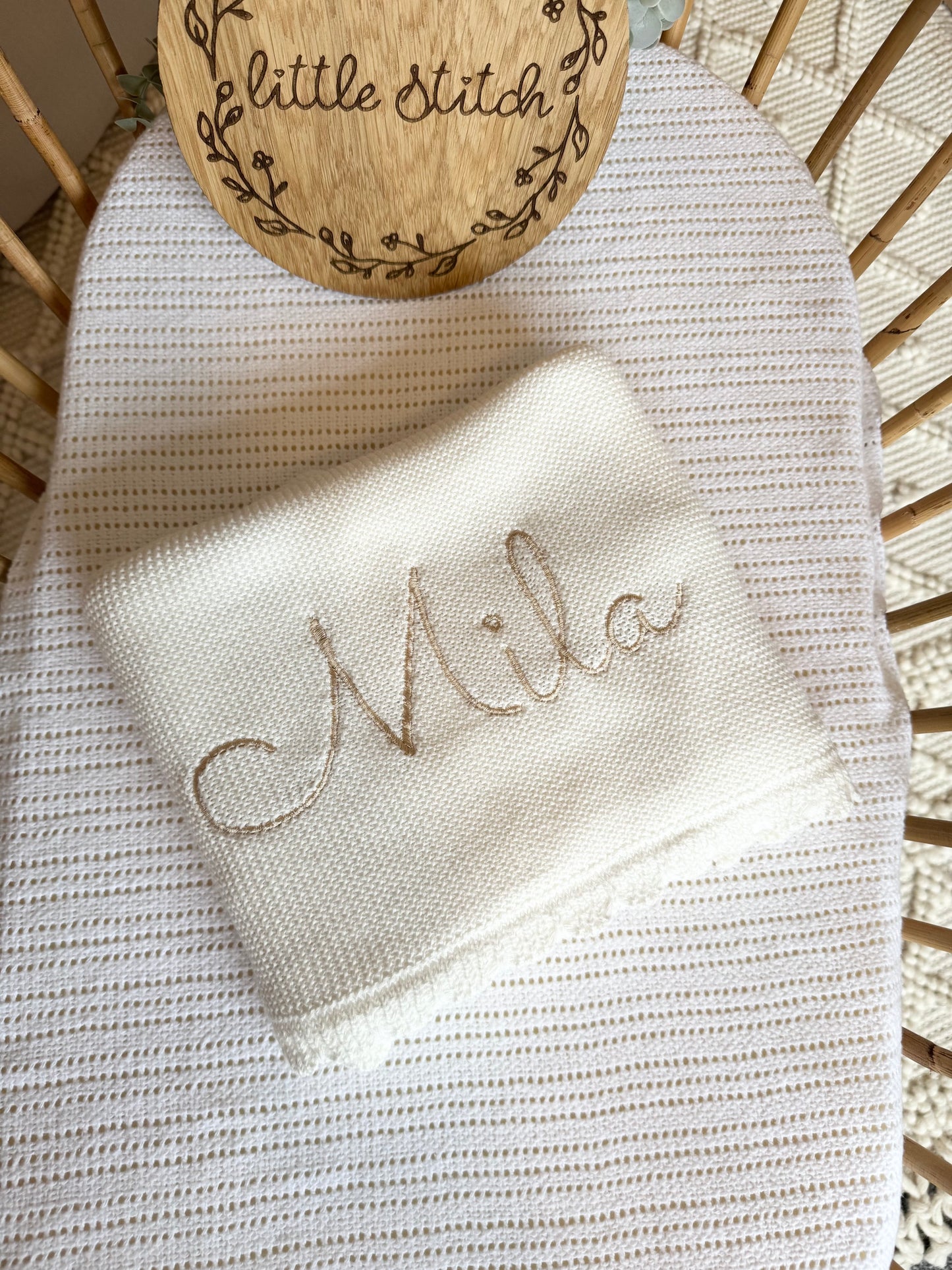 Small scallop edge blanket - plain name