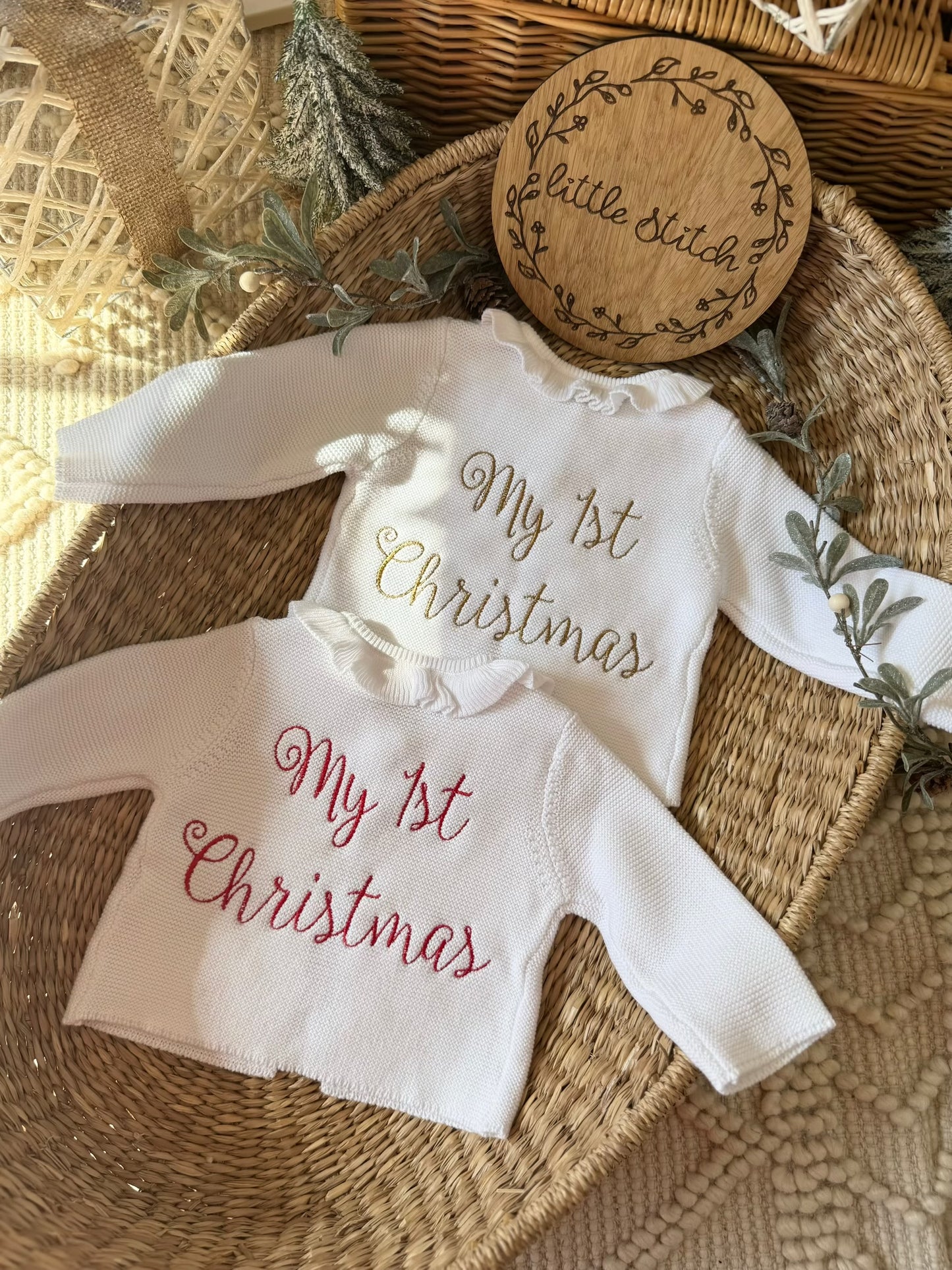My first Christmas cardigan