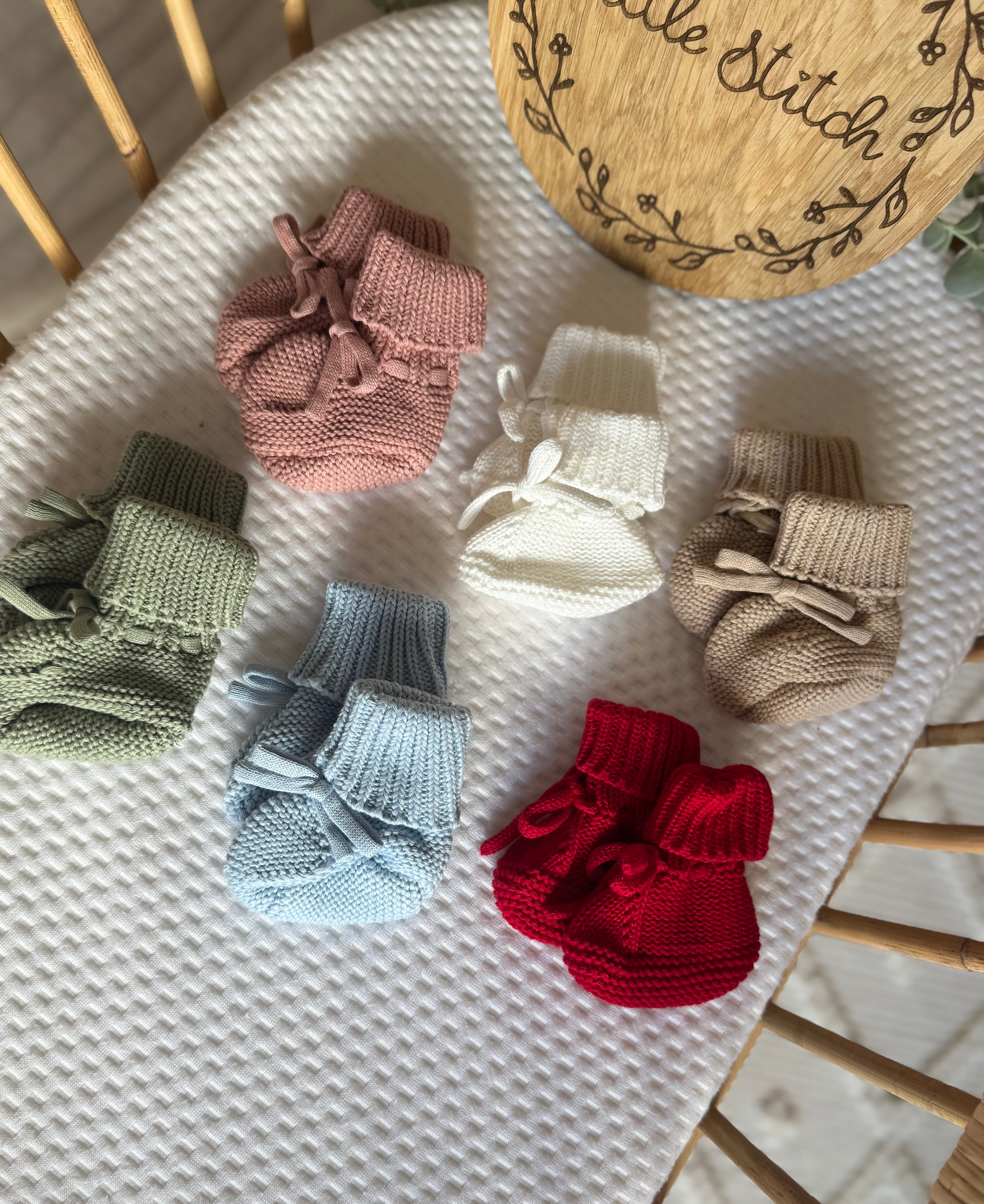 Tie booties