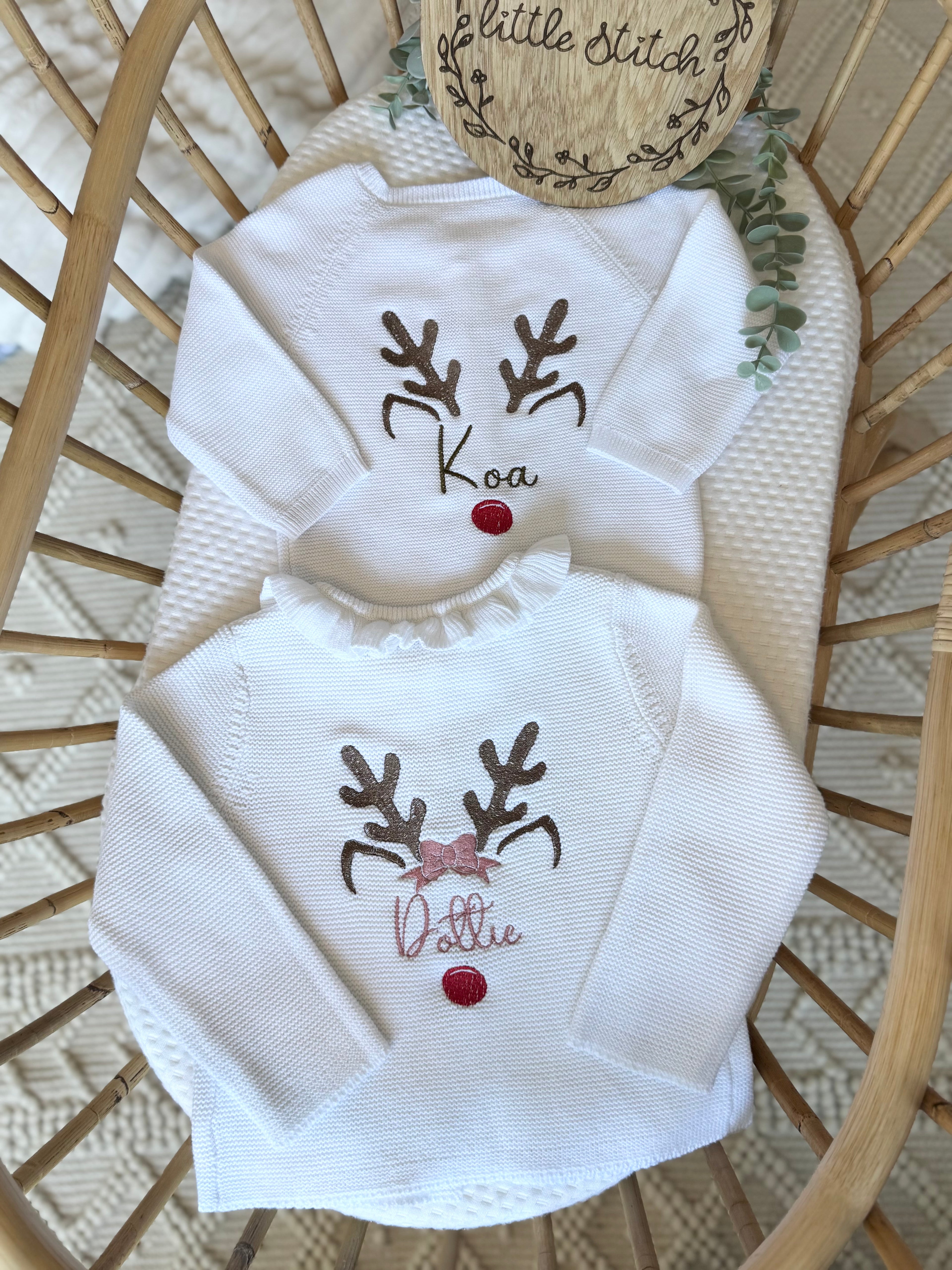 Reindeer Christmas cardigan