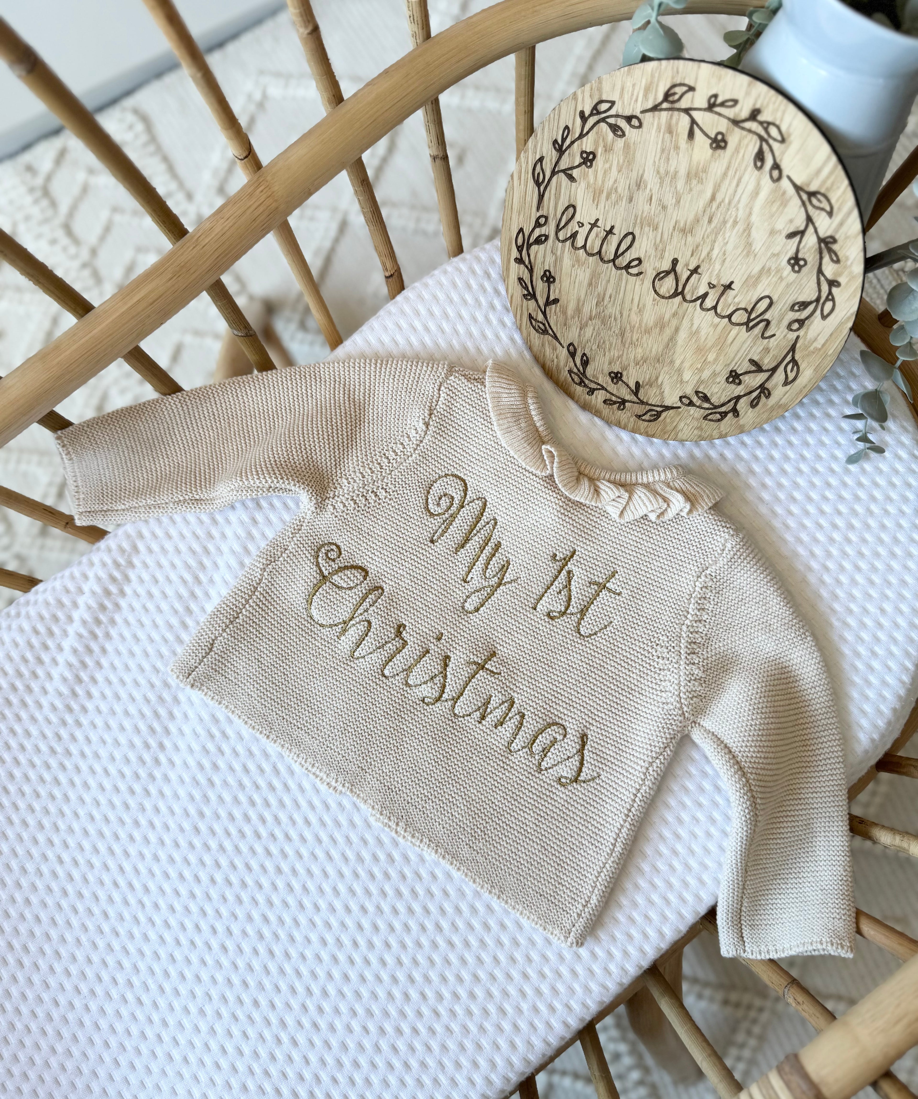 My first Christmas cardigan