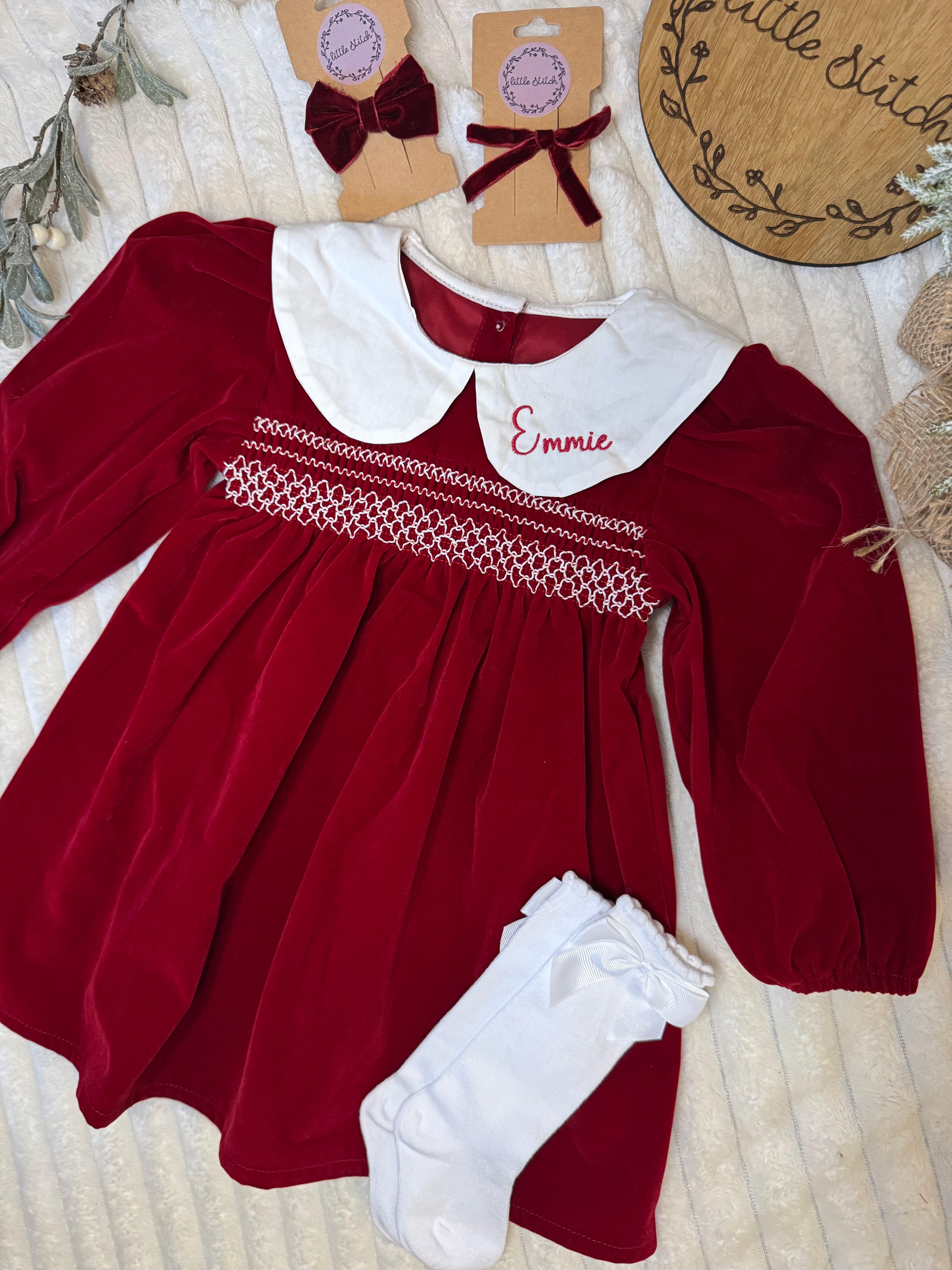 Velvet red dress