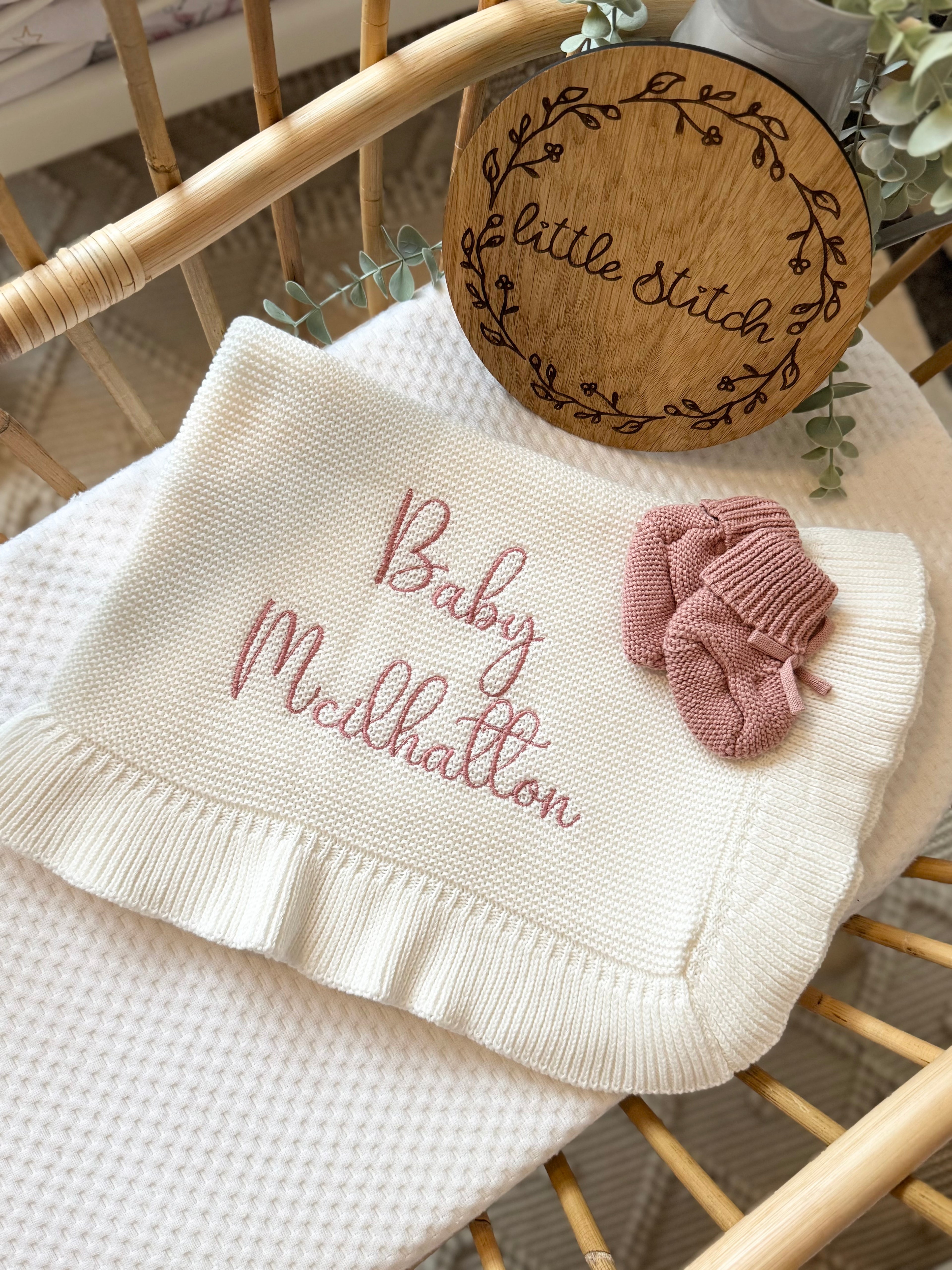 Baby surname blanket