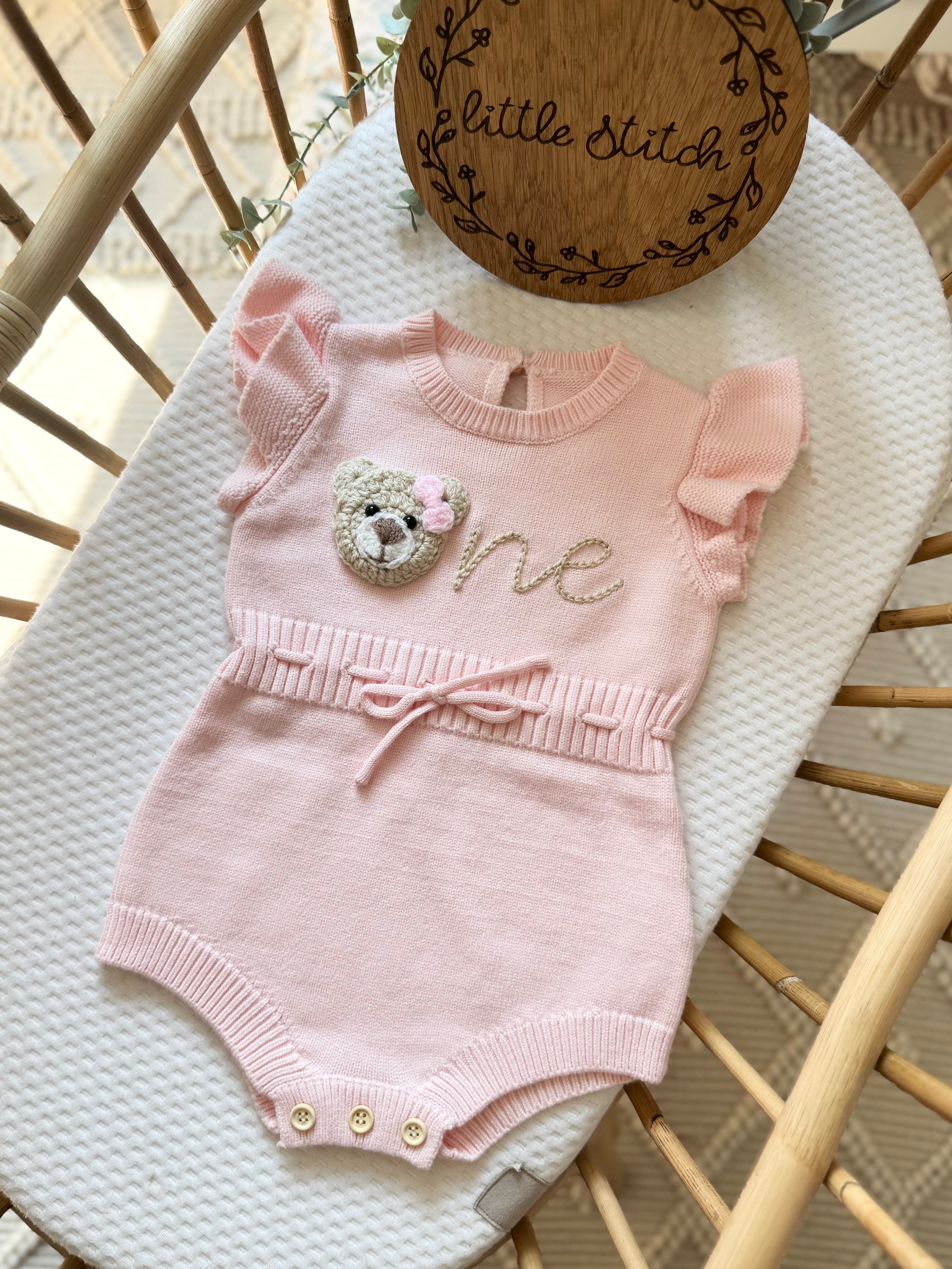 Teddy bear theme romper - 12-18m