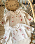WHITE CANDY CANE cardigan