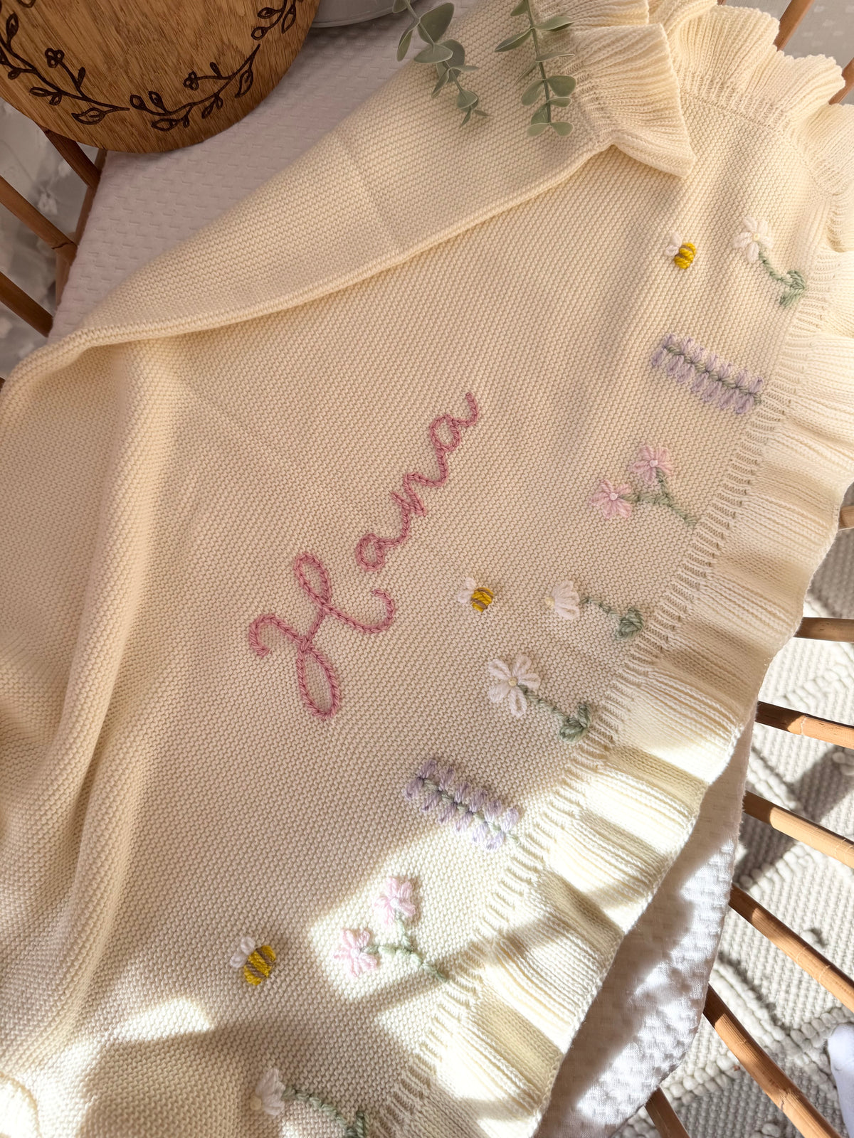 Wildflower blanket - scallop edge style