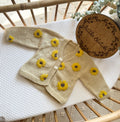 Sunflower cardigan 3-6m (NO NAME INCLUDED - add the name listing extra)