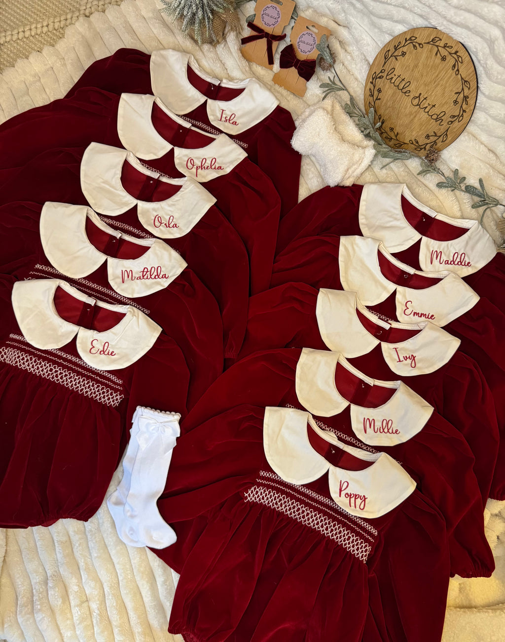 Velvet red romper