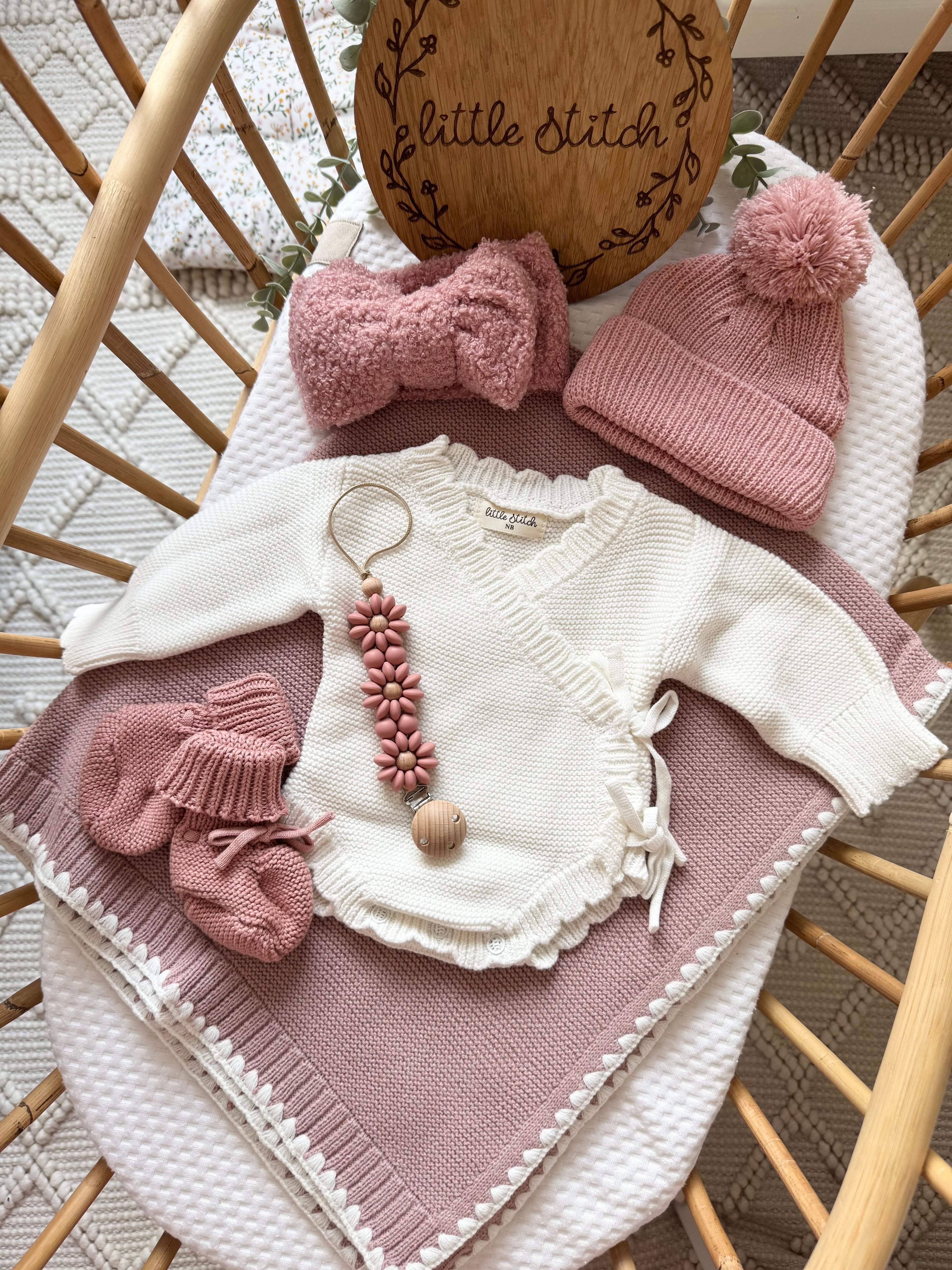 Dusky pink 6 piece set - add name to notes