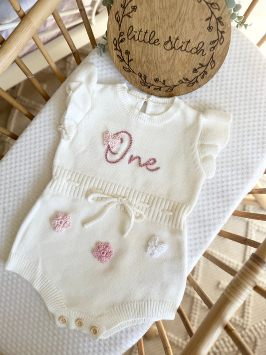 Crotchet one romper - 12-18m