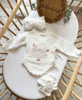 Name and butterfly design wrap over romper