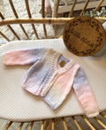 Pastel mix 3-6m handknitted cardigan