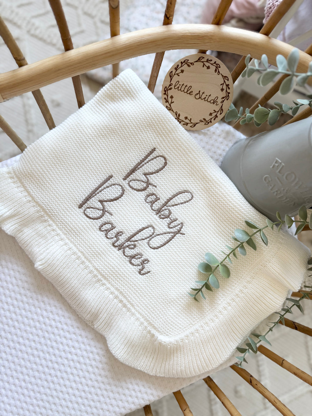 Baby surname blanket