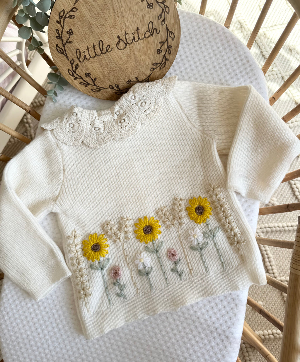 Sunflower cardigan - 18-24m includes a name
