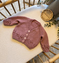 Pink 3-6m handknitted cardigan
