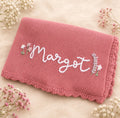 Hand embroidered name and flowers design (2-3 week turnaround)