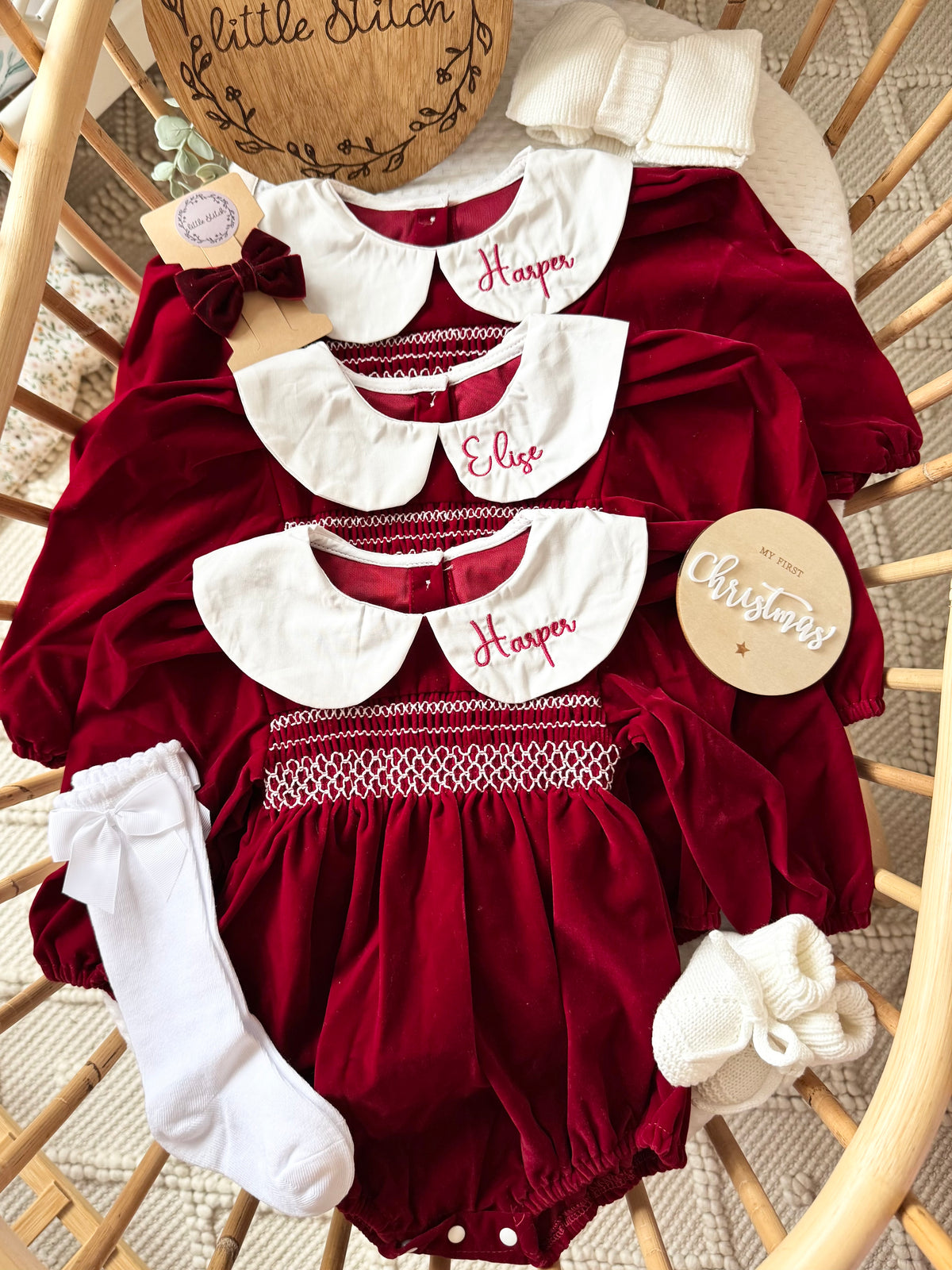 Velvet red romper