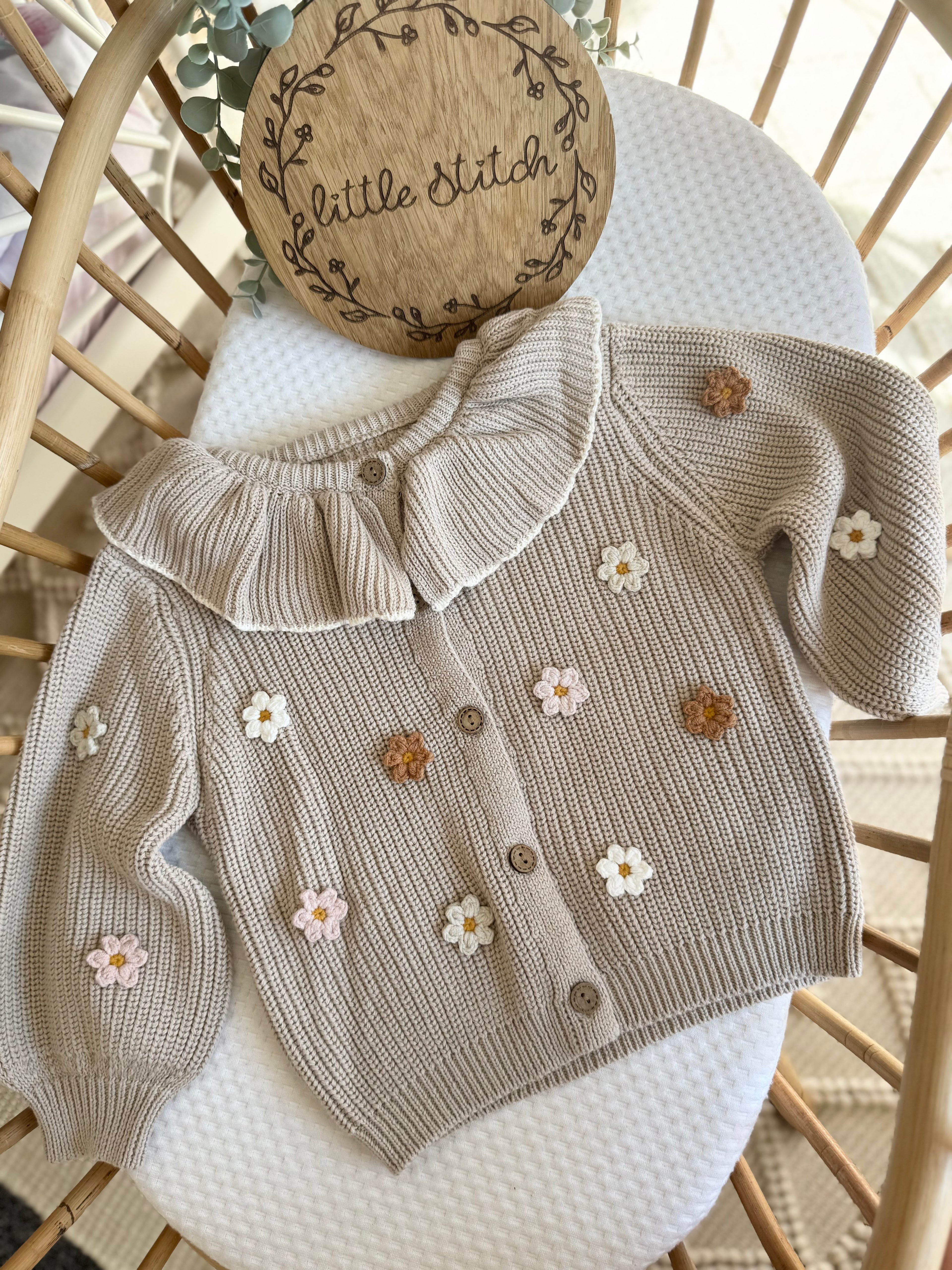 Mix Daisy cardigan - 2-3y (name included)