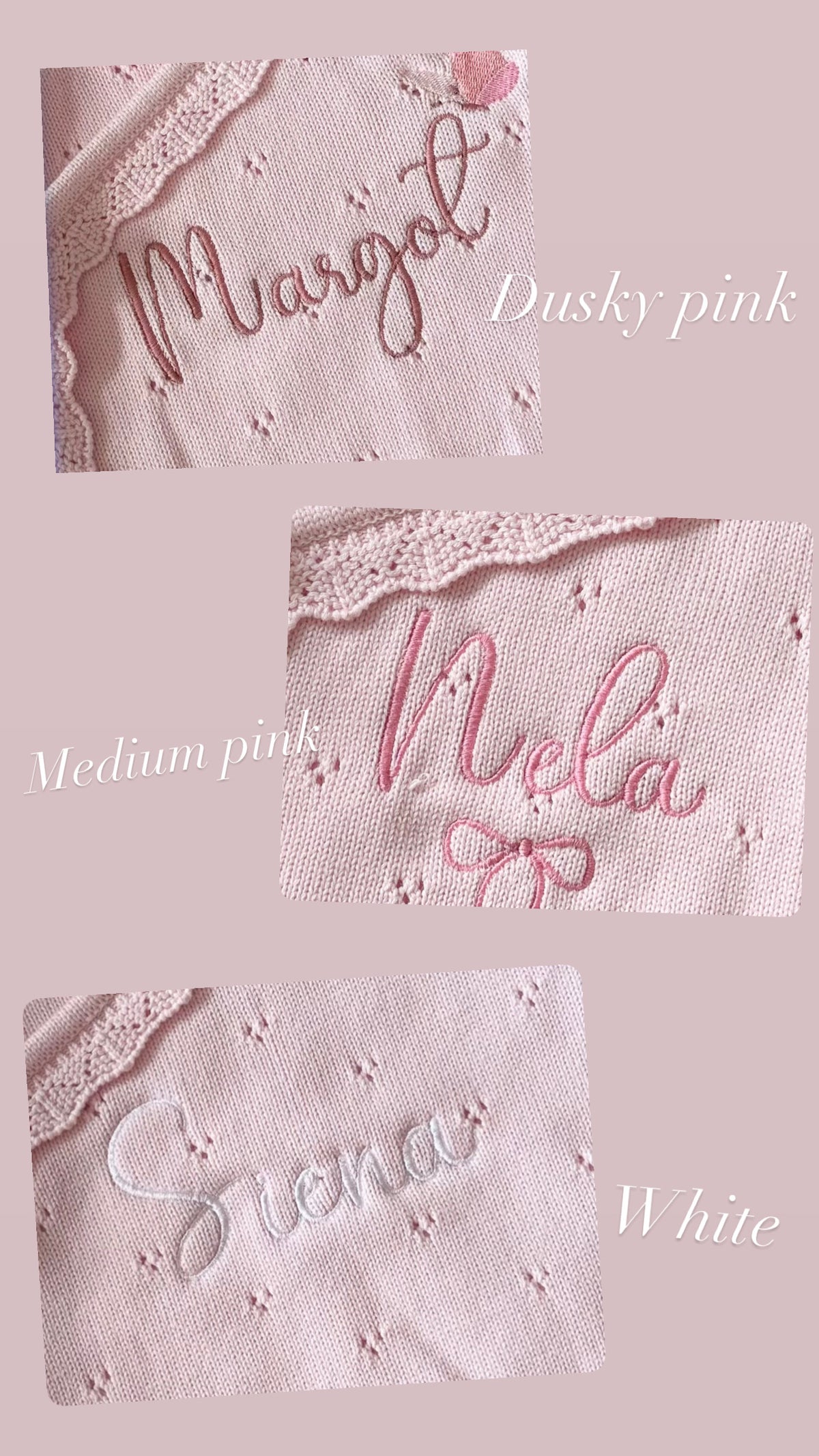Plain name - pointelle blanket