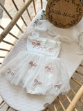 Bow dress - 12-18 (smaller fit)