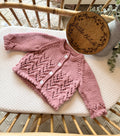 Pink 6-12m handknitted cardigan