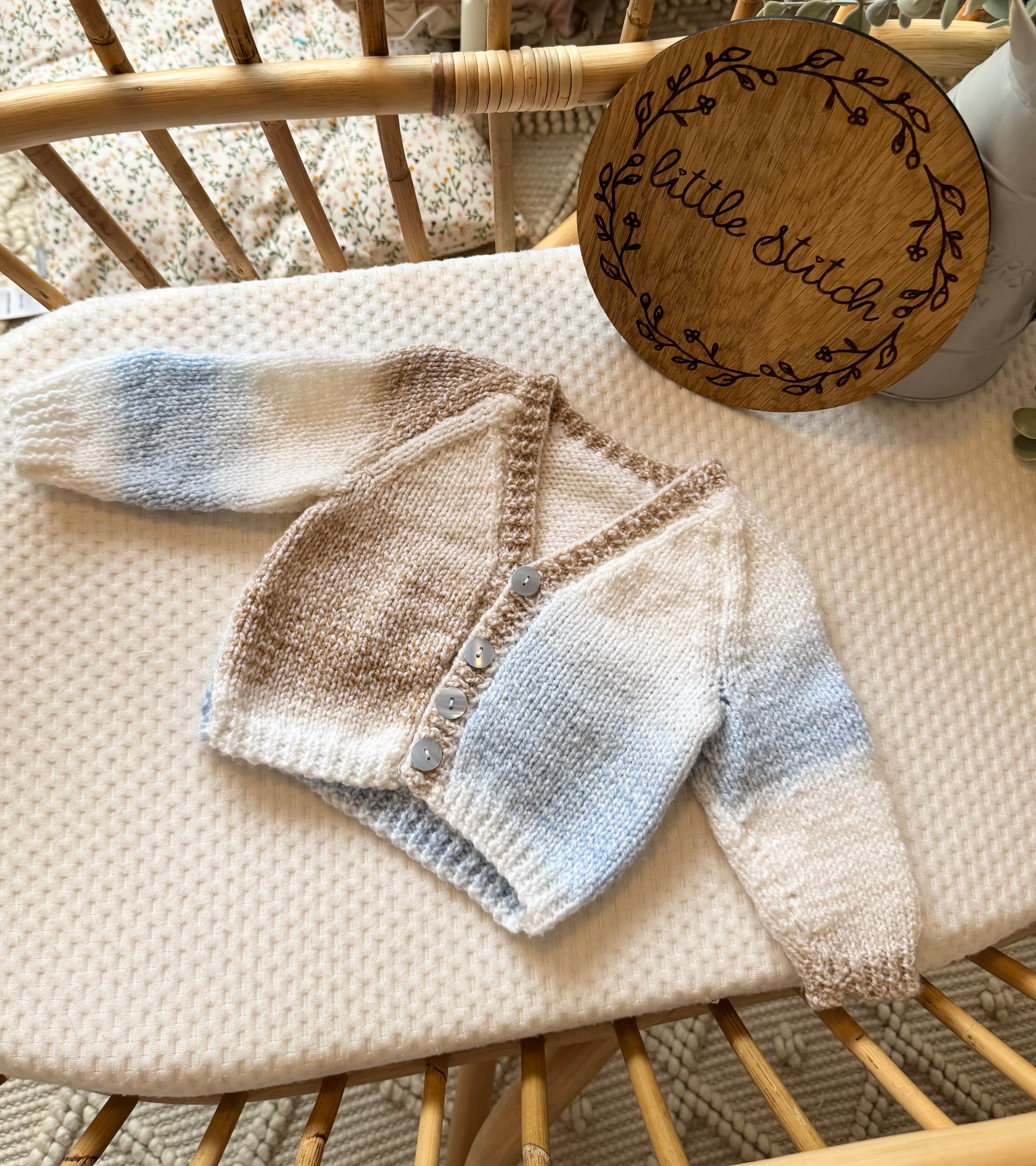 3-6m handknitted cardigan