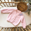 Pink 6-9m handknitted cardigan