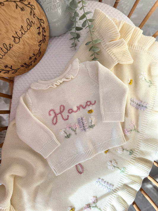 Single name and flowers design