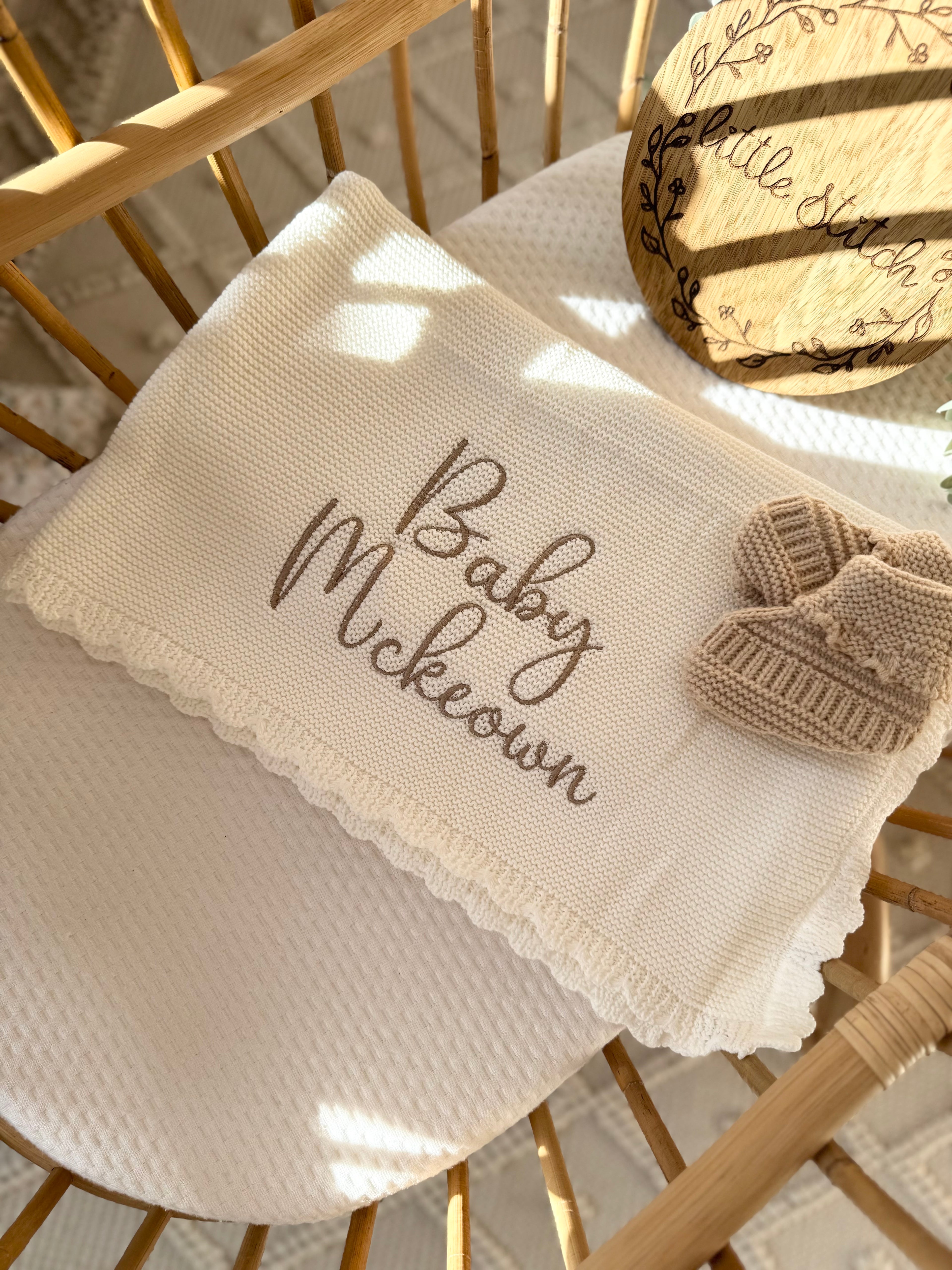 Baby surname blanket