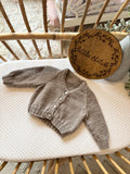 Brown 0-3m handknitted cardigan