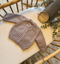 0-3m purple handknitted cardigan