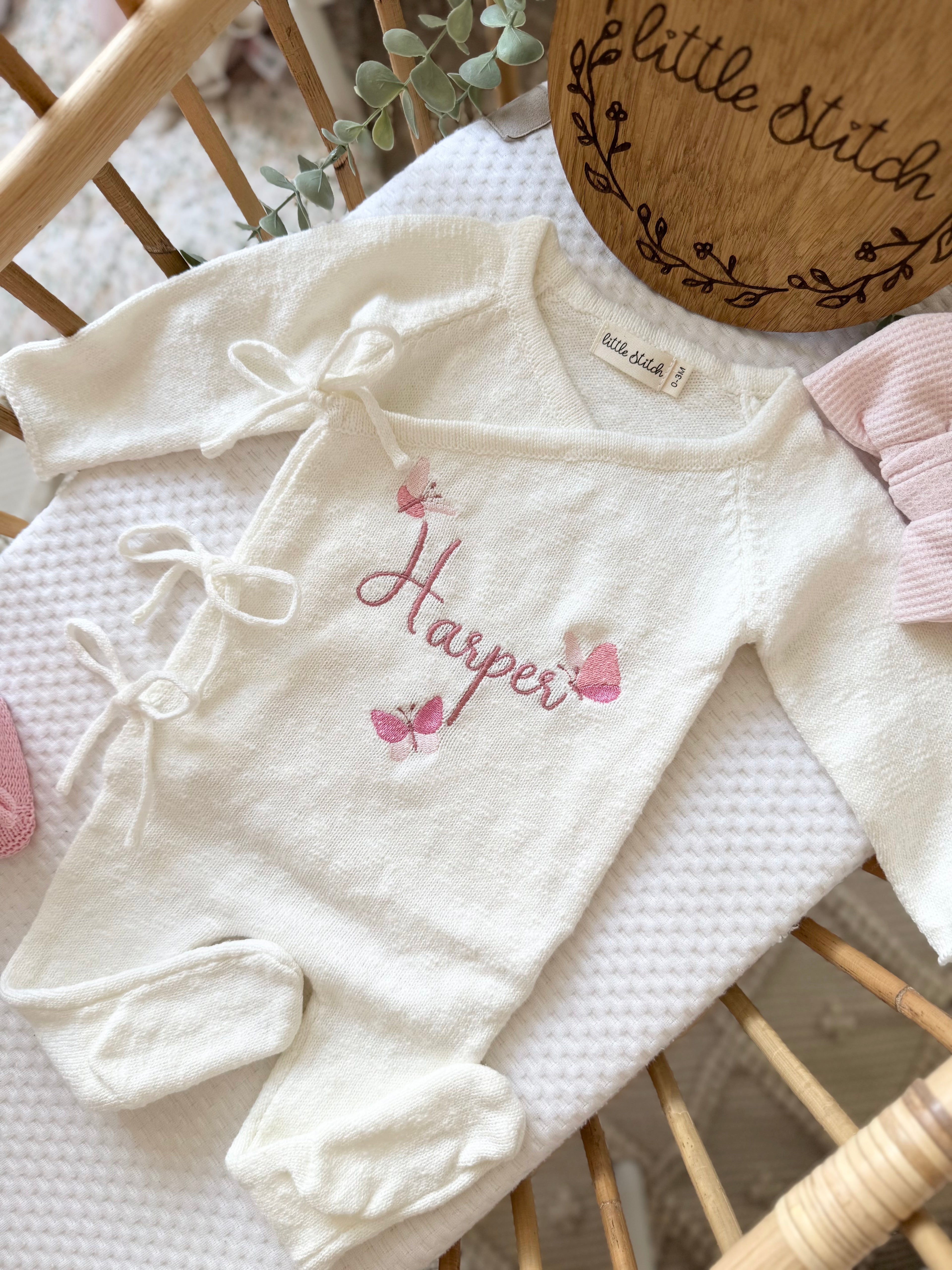 Butterfly design wrap Babygrow