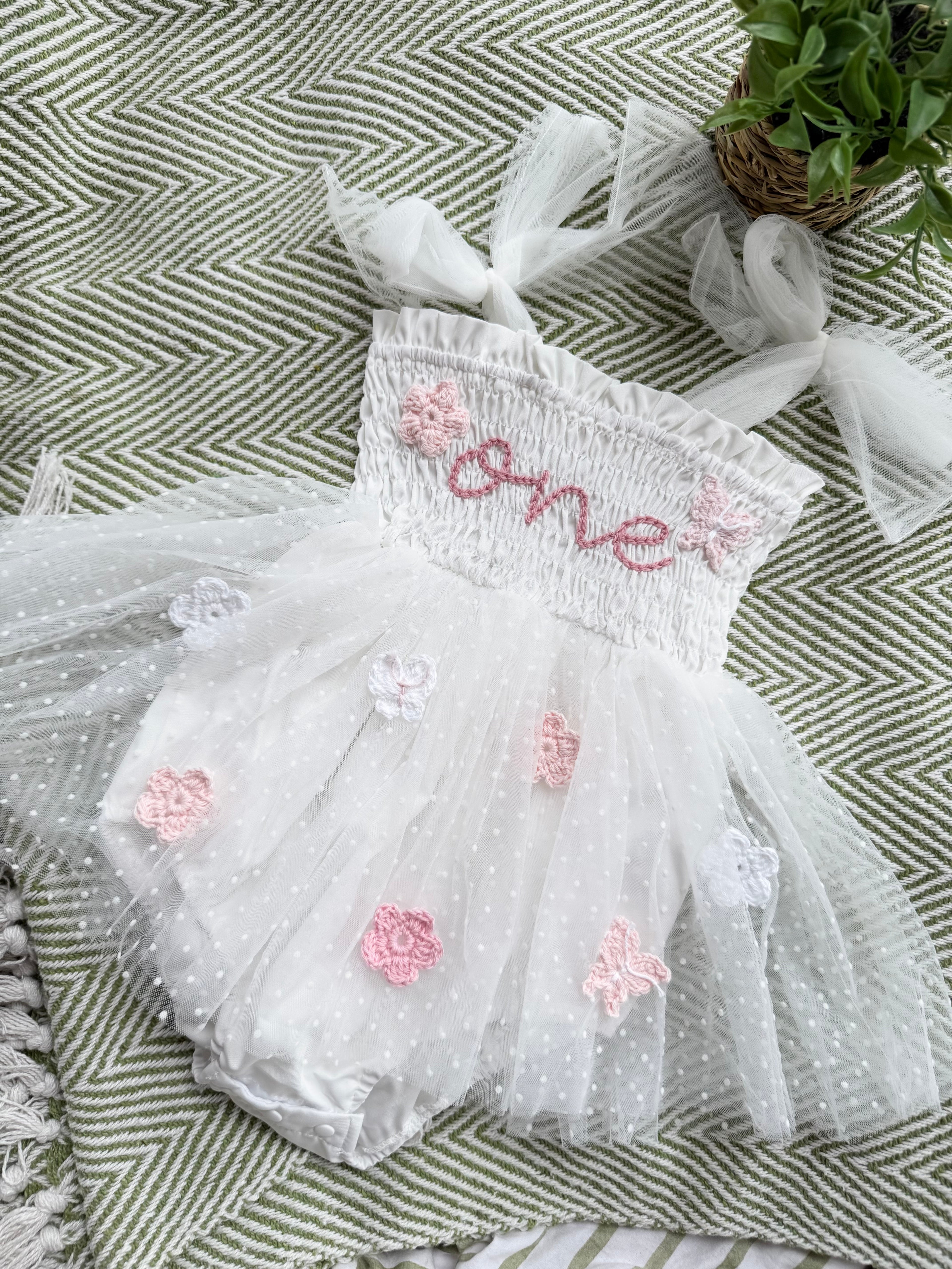 White crochet dress