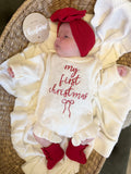 My first Christmas frilly romper