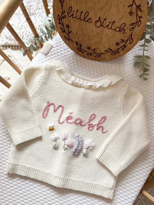 Single name and flowers design
