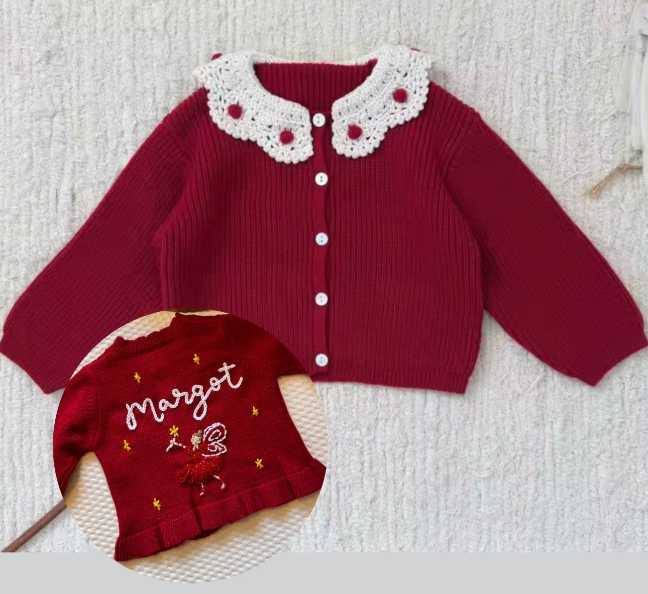 Christmas fairy design cardigan - older girls