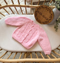 Pink 6-12m handknitted cardigan