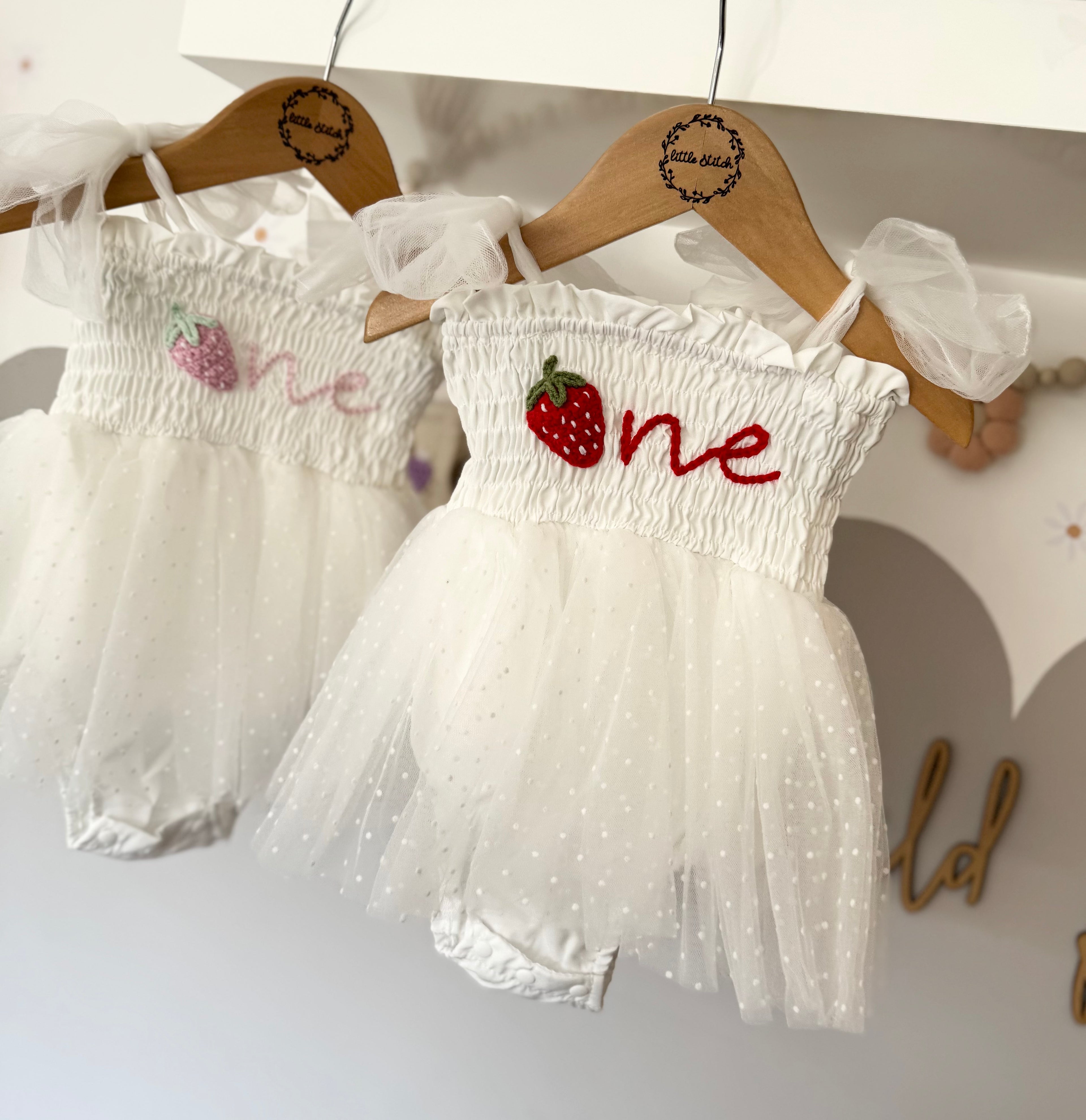 Strawberry one dress 6-12m