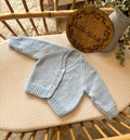 Blue 3-6m handknitted cardigan