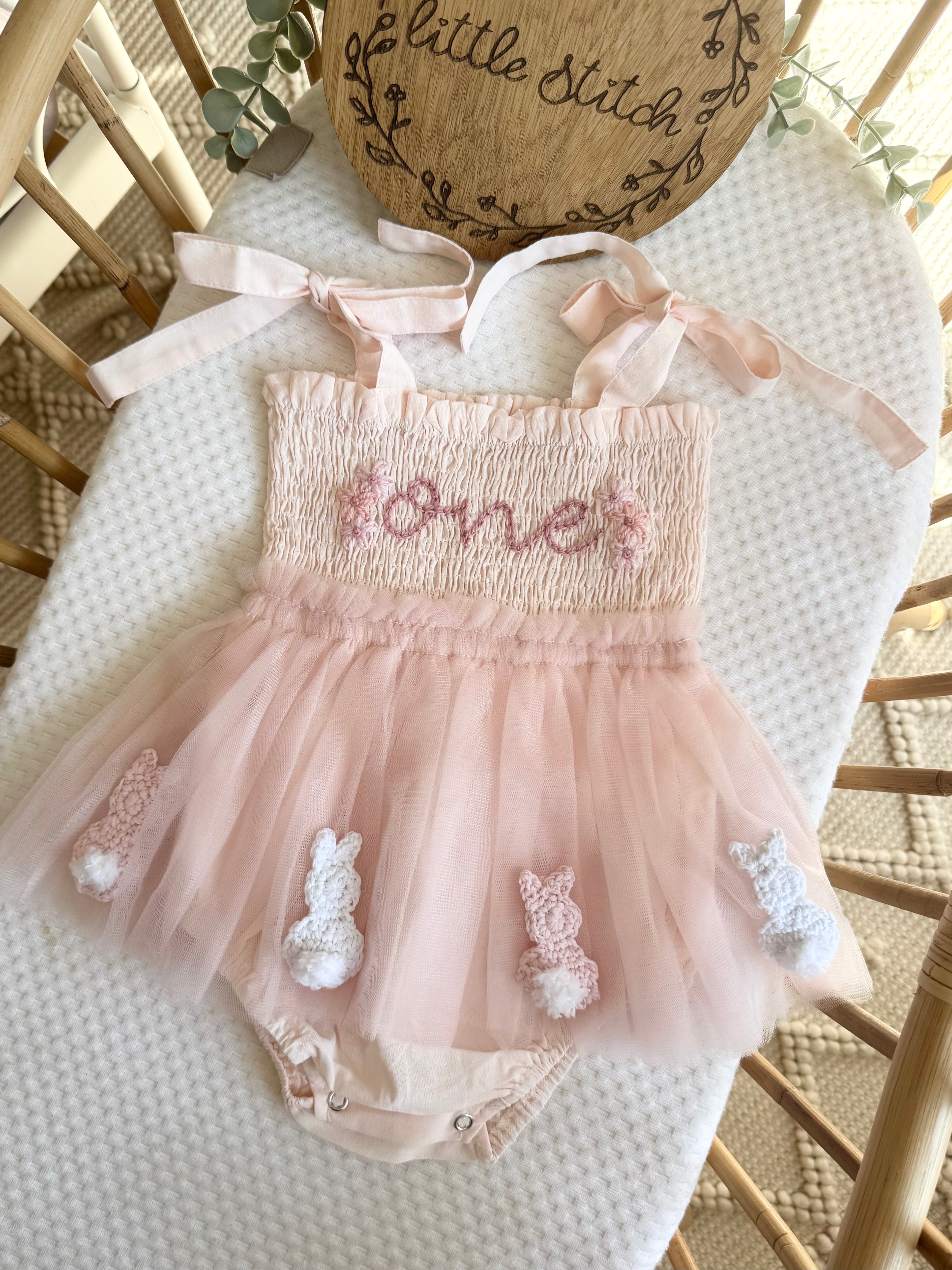 Bunny one dress 12-18m