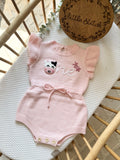 Cow theme romper - 9-12m