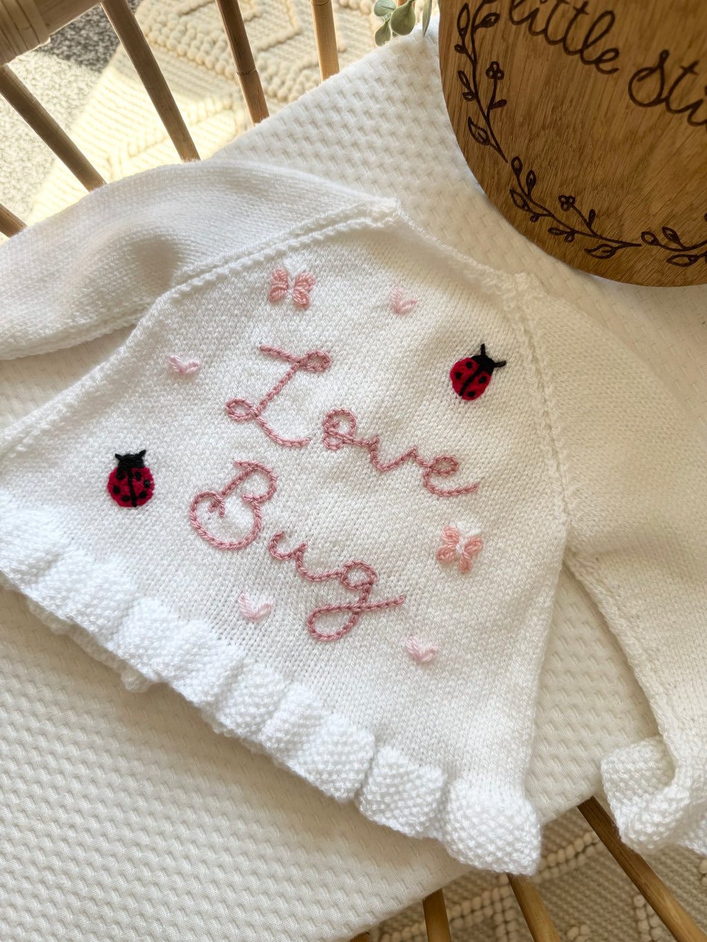 Love bug cardigan - 6-12m