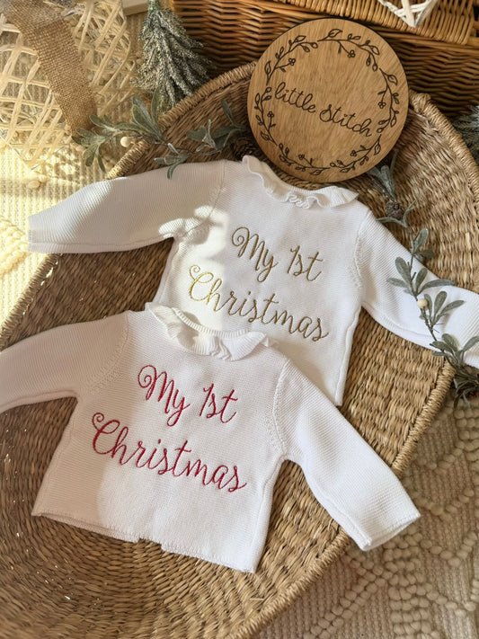 My first Christmas cardigan